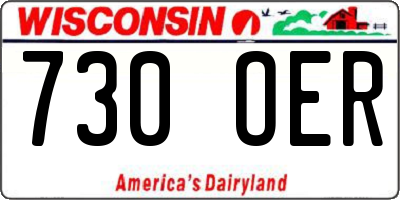 WI license plate 730OER