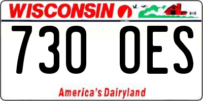 WI license plate 730OES