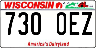 WI license plate 730OEZ