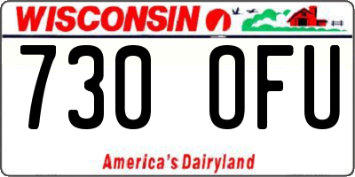 WI license plate 730OFU