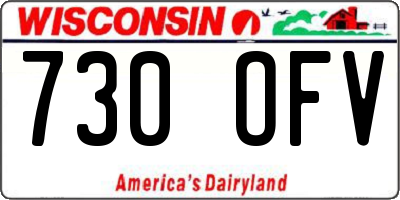 WI license plate 730OFV