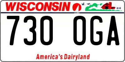 WI license plate 730OGA