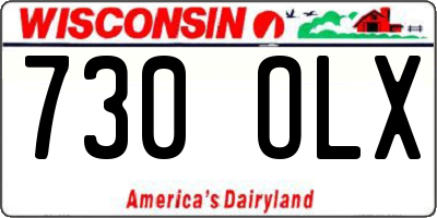 WI license plate 730OLX