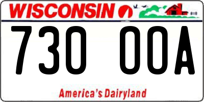 WI license plate 730OOA