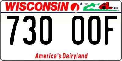 WI license plate 730OOF