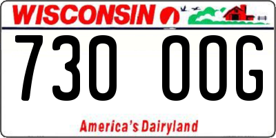 WI license plate 730OOG