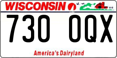 WI license plate 730OQX