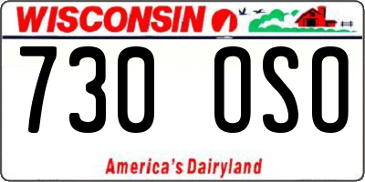 WI license plate 730OSO