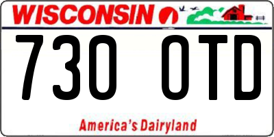 WI license plate 730OTD