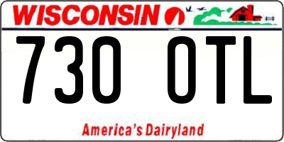 WI license plate 730OTL