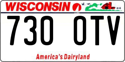 WI license plate 730OTV