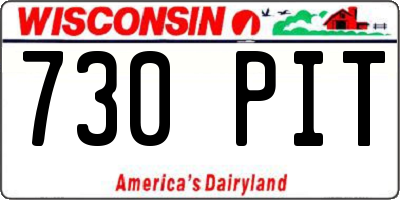 WI license plate 730PIT