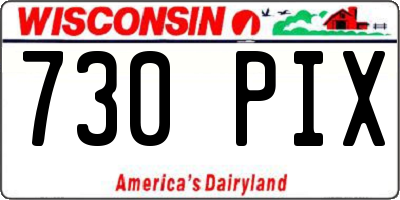 WI license plate 730PIX