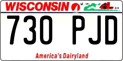WI license plate 730PJD