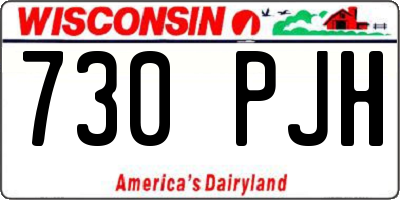 WI license plate 730PJH
