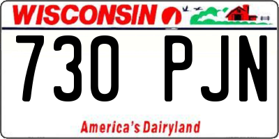 WI license plate 730PJN