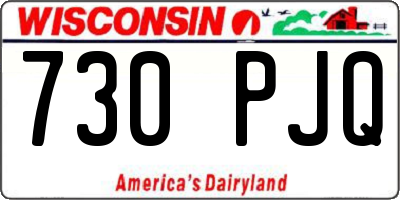WI license plate 730PJQ