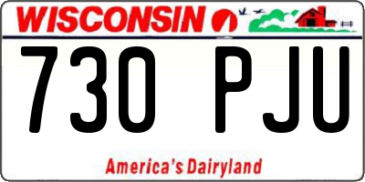 WI license plate 730PJU