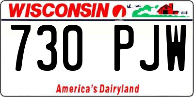 WI license plate 730PJW