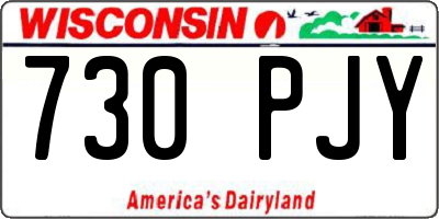 WI license plate 730PJY
