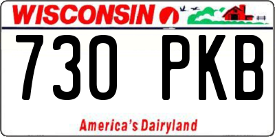 WI license plate 730PKB