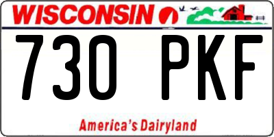 WI license plate 730PKF