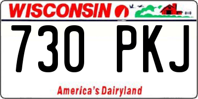 WI license plate 730PKJ