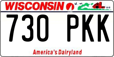 WI license plate 730PKK