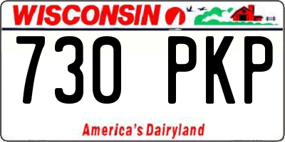 WI license plate 730PKP