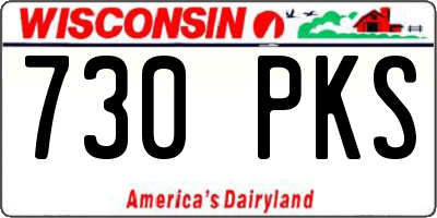 WI license plate 730PKS