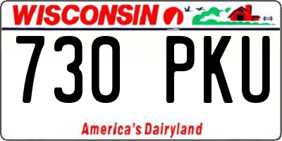 WI license plate 730PKU