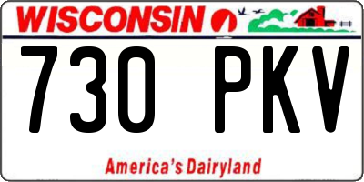 WI license plate 730PKV