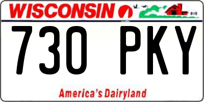 WI license plate 730PKY