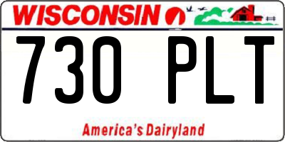 WI license plate 730PLT