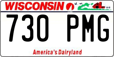 WI license plate 730PMG