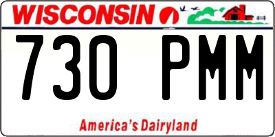 WI license plate 730PMM