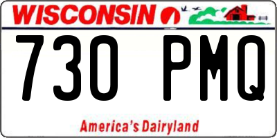 WI license plate 730PMQ