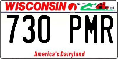 WI license plate 730PMR