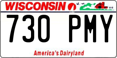 WI license plate 730PMY