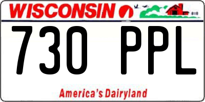 WI license plate 730PPL