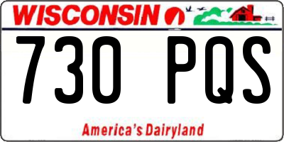WI license plate 730PQS