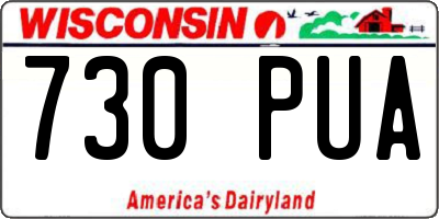 WI license plate 730PUA