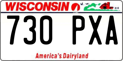 WI license plate 730PXA
