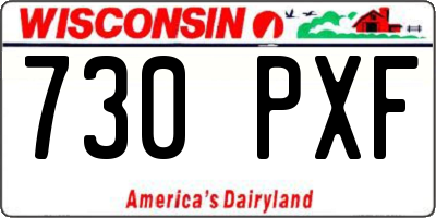 WI license plate 730PXF