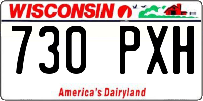 WI license plate 730PXH