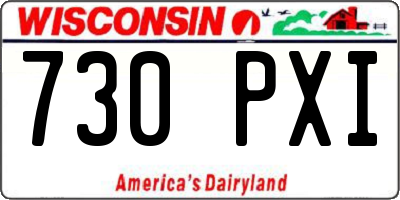 WI license plate 730PXI