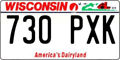 WI license plate 730PXK