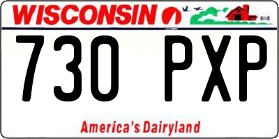 WI license plate 730PXP