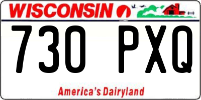 WI license plate 730PXQ