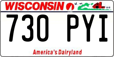 WI license plate 730PYI
